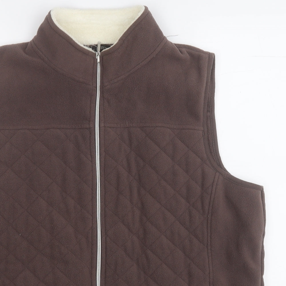 BM Womens Brown   Gilet Jacket Size 20
