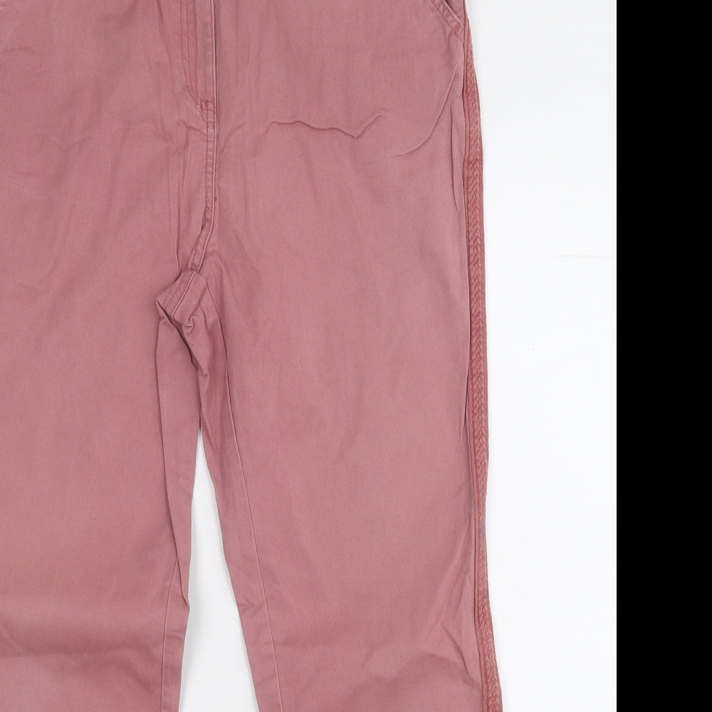 Papaya Womens Pink  Cotton Chino Trousers Size 14 L25 in Regular