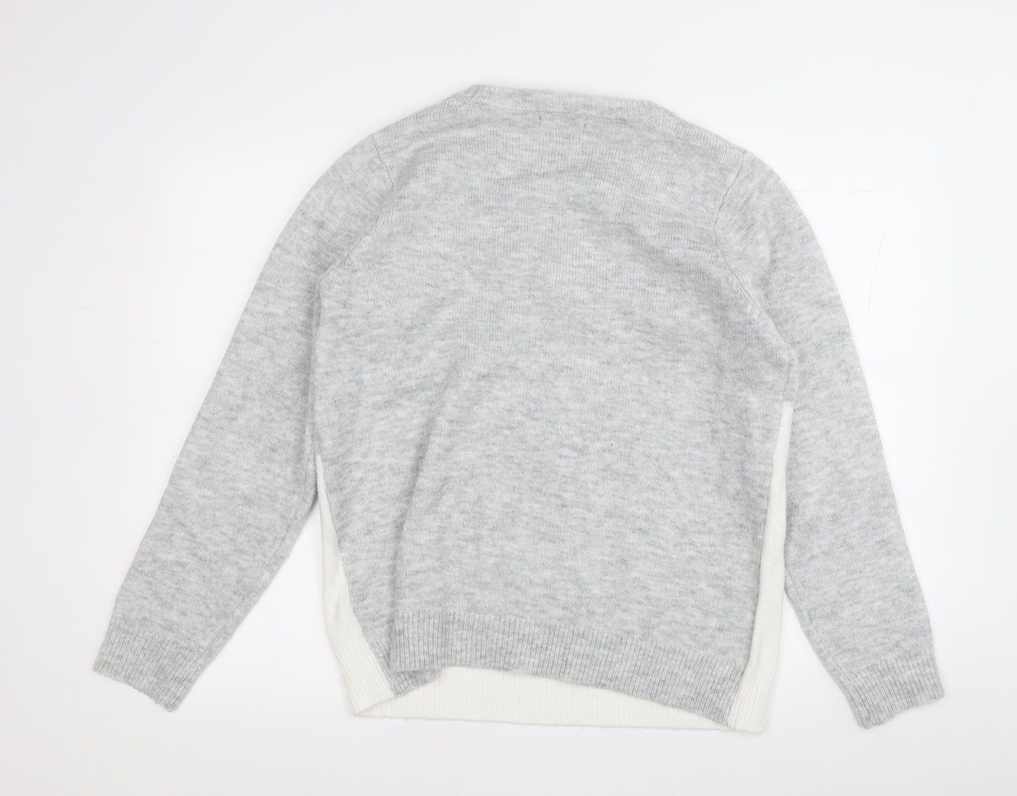 F&F Womens Grey Round Neck  Polyester Pullover Jumper Size 16   - Christmas Jumper Penguin