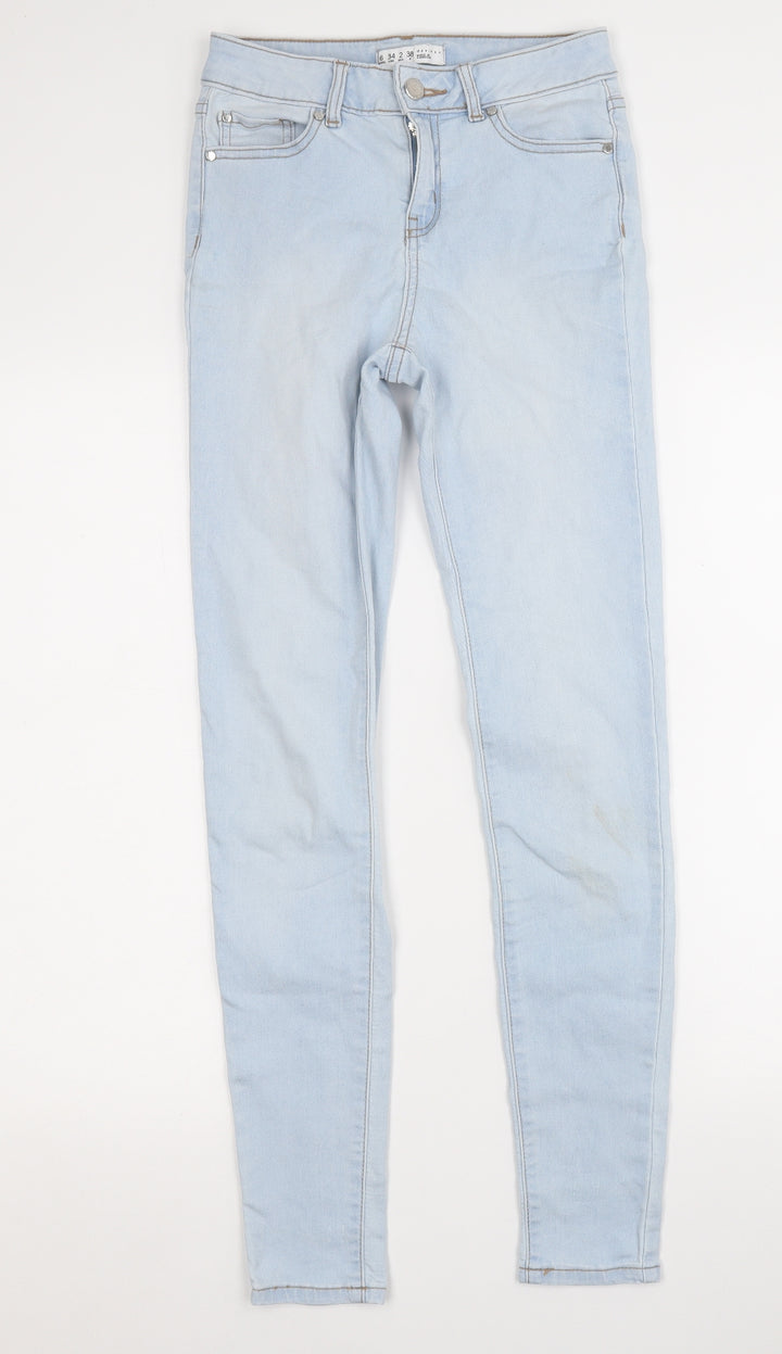 Denim Co. Womens Blue Cotton Skinny Jeans Size 6 L28 in Regular