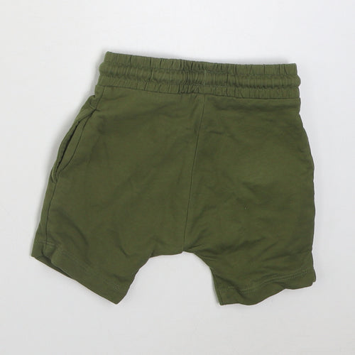 NEXT Boys Green  Cotton Cropped Trousers Size 12-18 Months  Tie