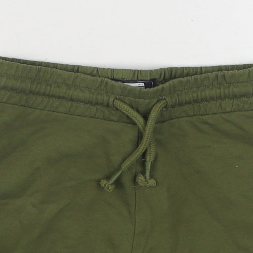 NEXT Boys Green  Cotton Cropped Trousers Size 12-18 Months  Tie