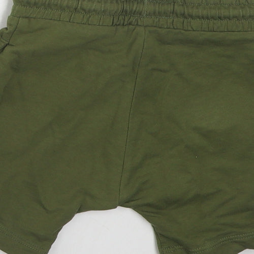 NEXT Boys Green  Cotton Cropped Trousers Size 12-18 Months  Tie