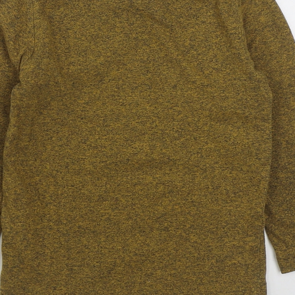 NEXT Boys Yellow  Cotton Basic T-Shirt Size 3 Years Round Neck Pullover