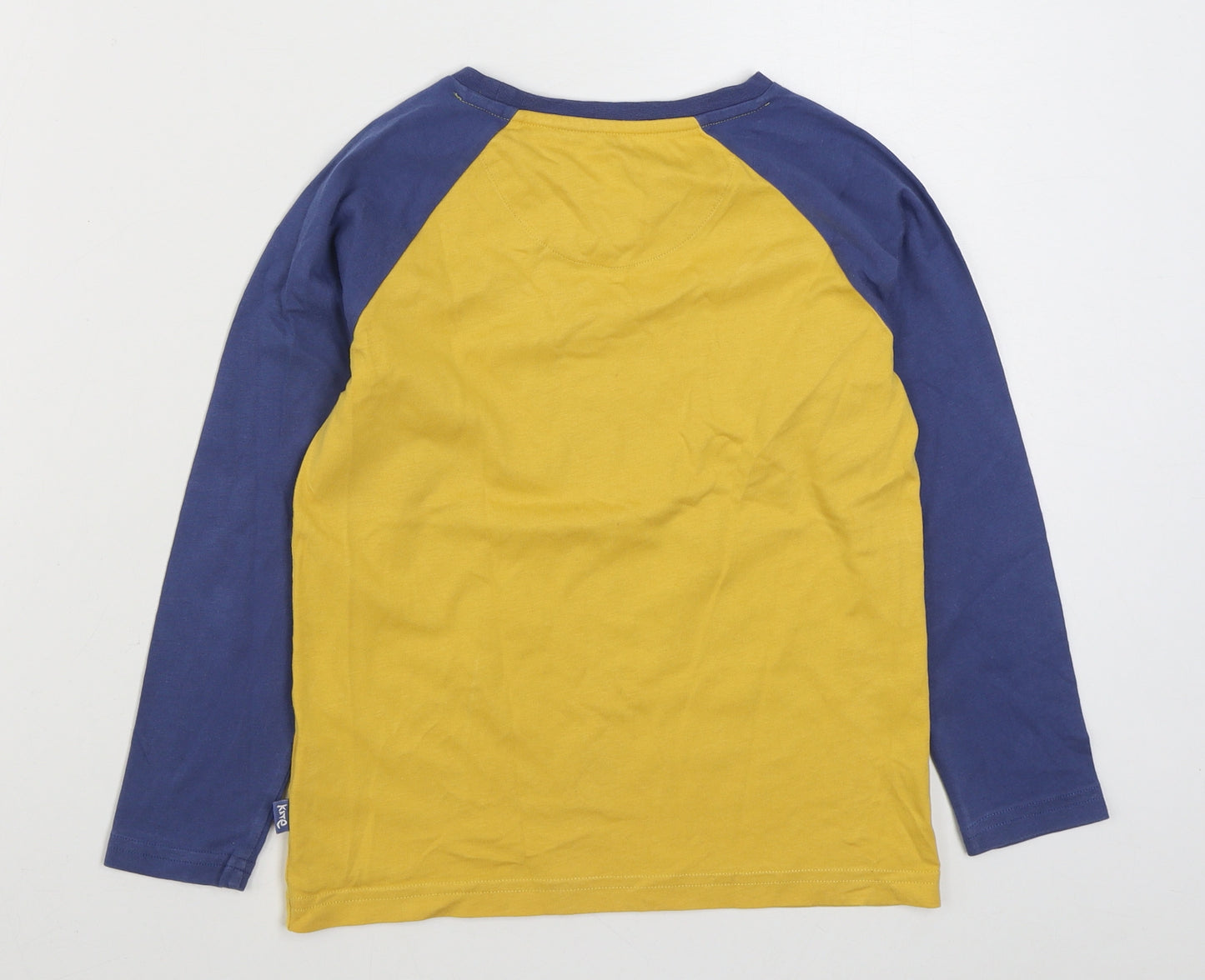 Kite Boys Yellow  100% Cotton Basic T-Shirt Size 8 Years Round Neck Pullover