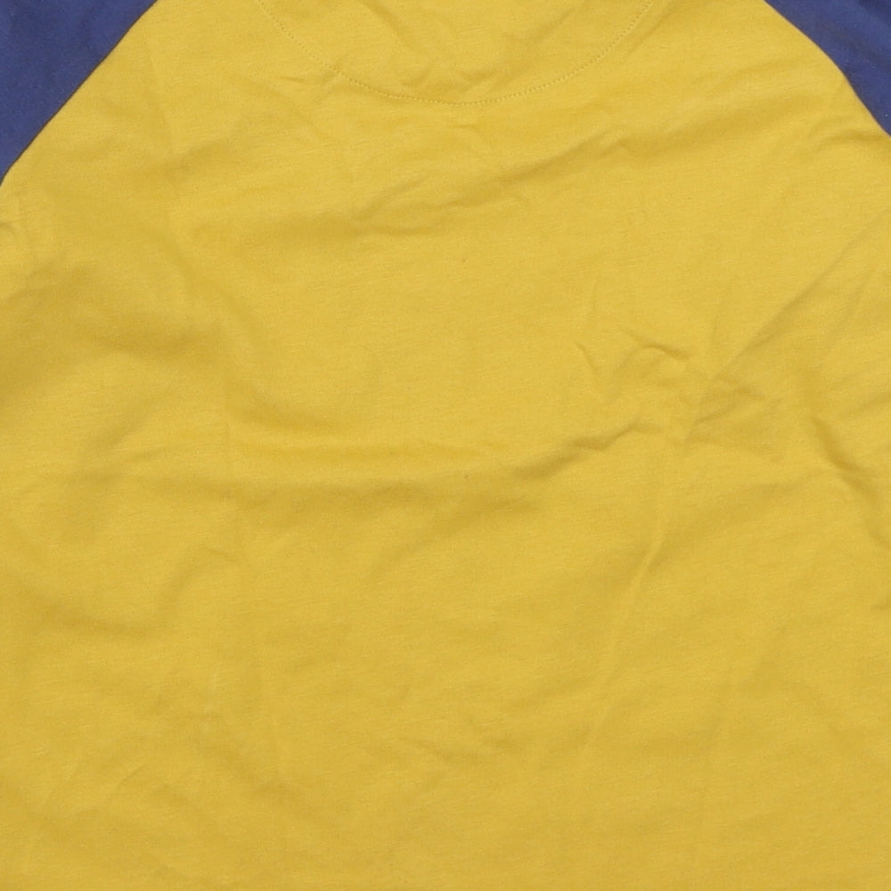 Kite Boys Yellow  100% Cotton Basic T-Shirt Size 8 Years Round Neck Pullover