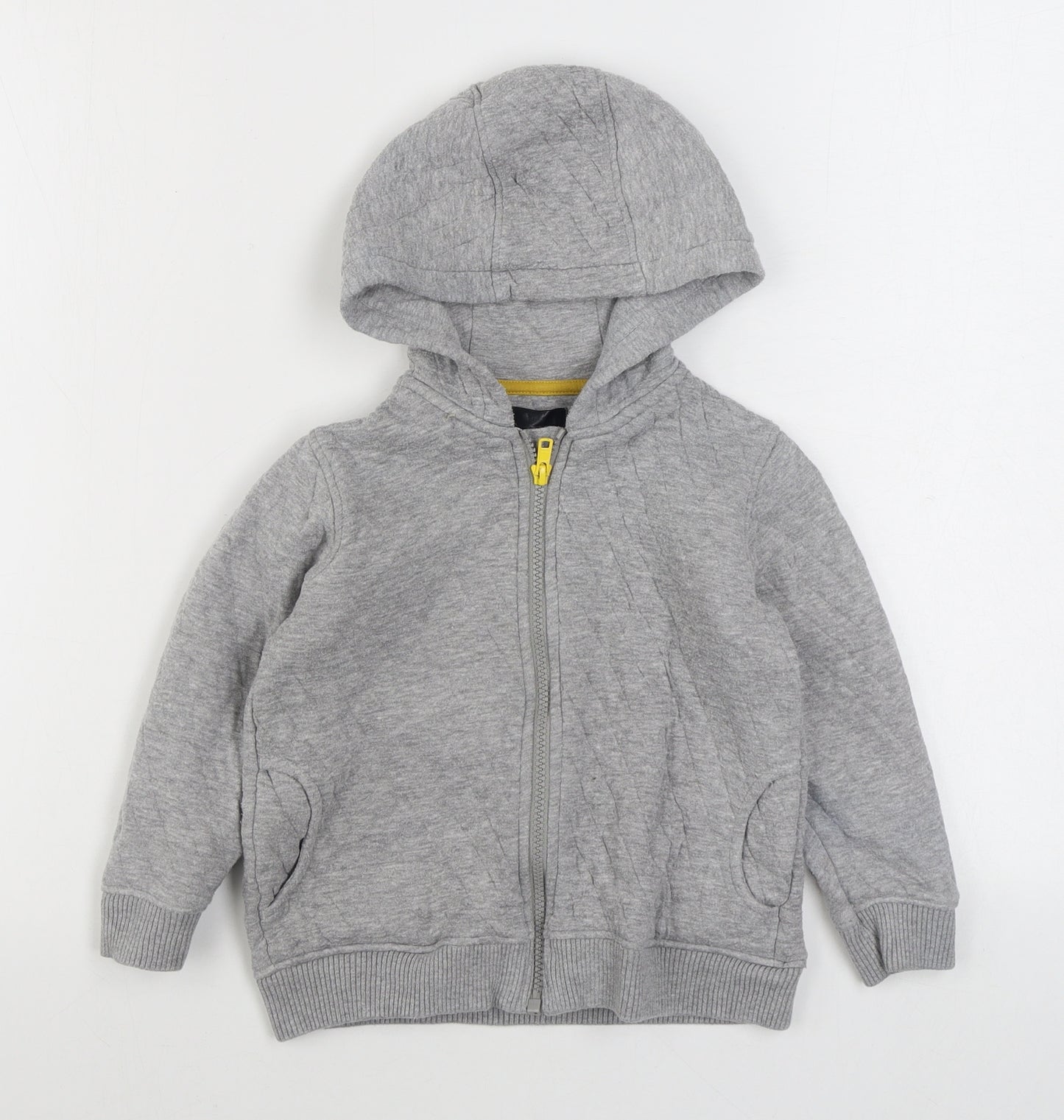 By Very Boys Grey  Cotton Full Zip Hoodie Size 3-4 Years  Zip