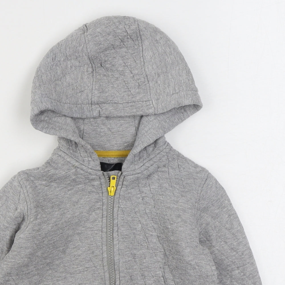 By Very Boys Grey  Cotton Full Zip Hoodie Size 3-4 Years  Zip