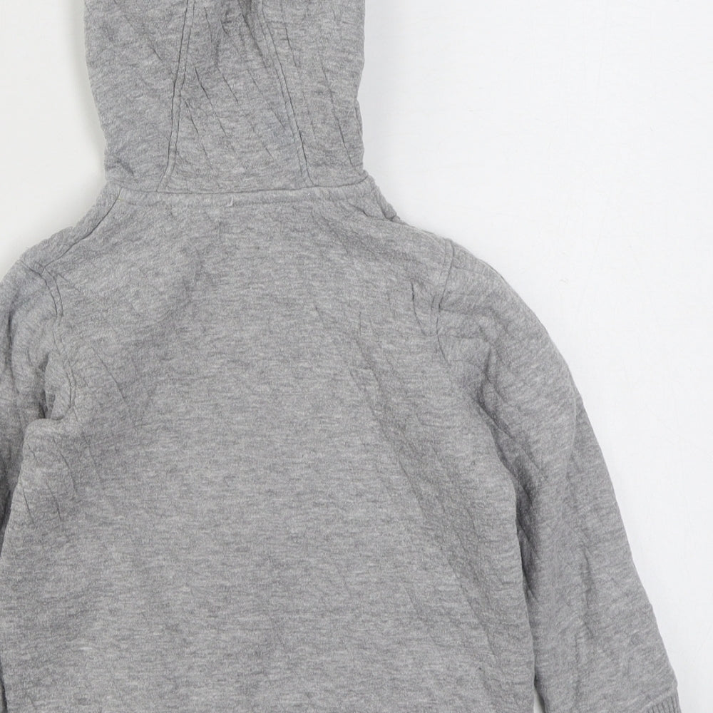 By Very Boys Grey  Cotton Full Zip Hoodie Size 3-4 Years  Zip