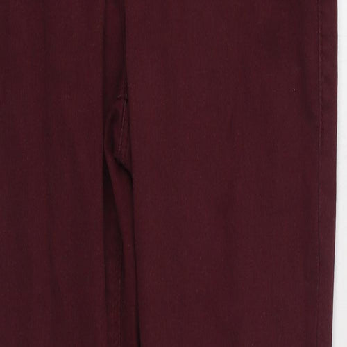 Dorothy Perkins Womens Purple  Cotton Skinny Jeans Size 10 L29 in Regular Zip
