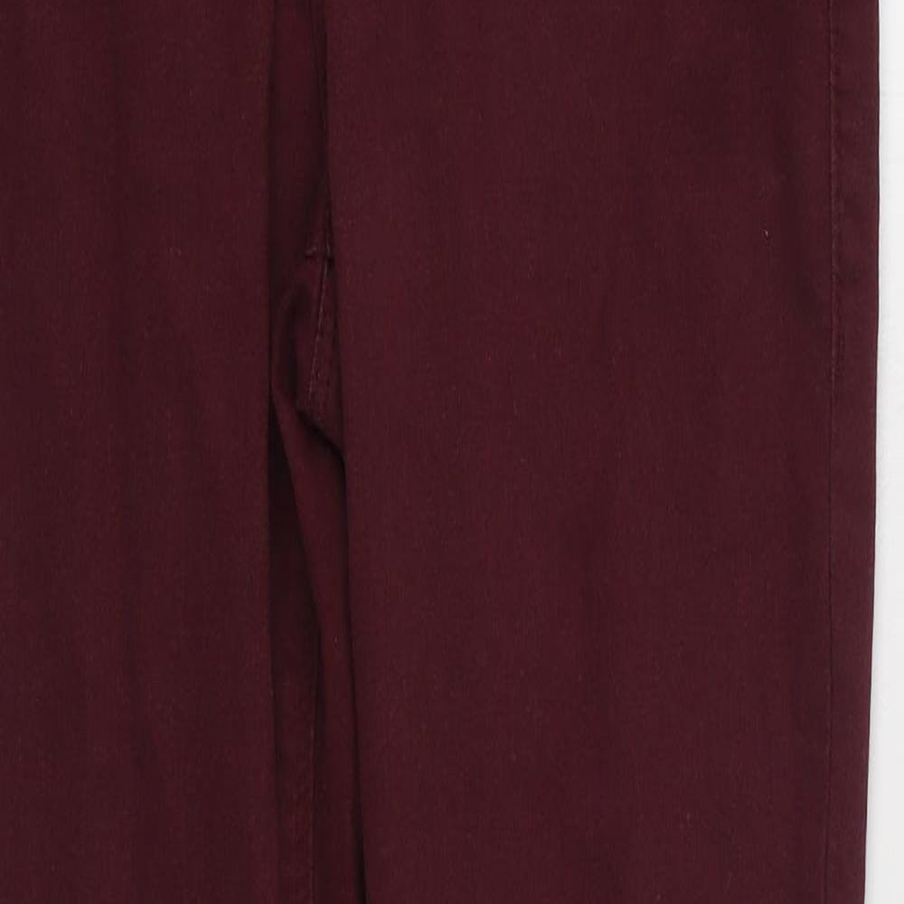 Dorothy Perkins Womens Purple  Cotton Skinny Jeans Size 10 L29 in Regular Zip