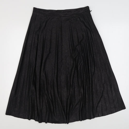 Label Lab Womens Black  Polyester Pleated Skirt Size 12   Zip