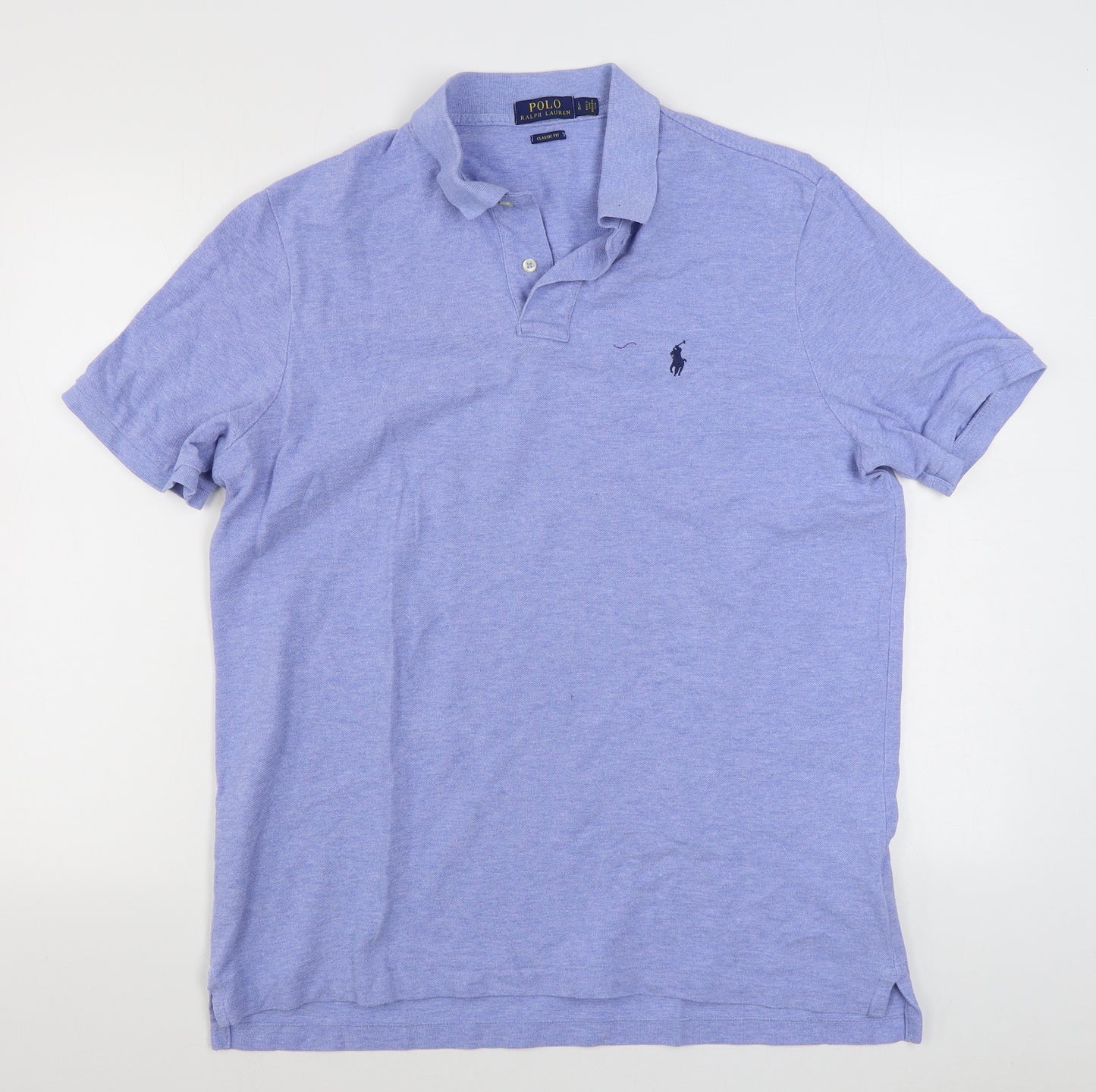 Polo by Ralph Lauren Mens Blue  100% Cotton  Polo Size L Collared Pullover