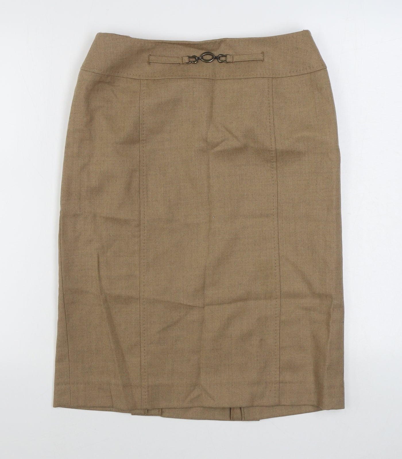 Eastex Womens Beige  Wool Straight & Pencil Skirt Size 12   Zip