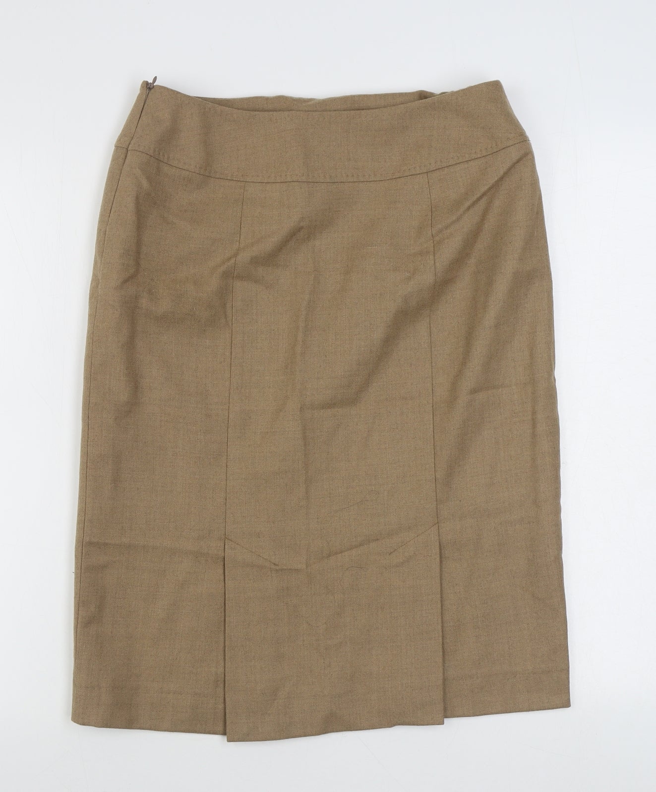 Eastex Womens Beige  Wool Straight & Pencil Skirt Size 12   Zip
