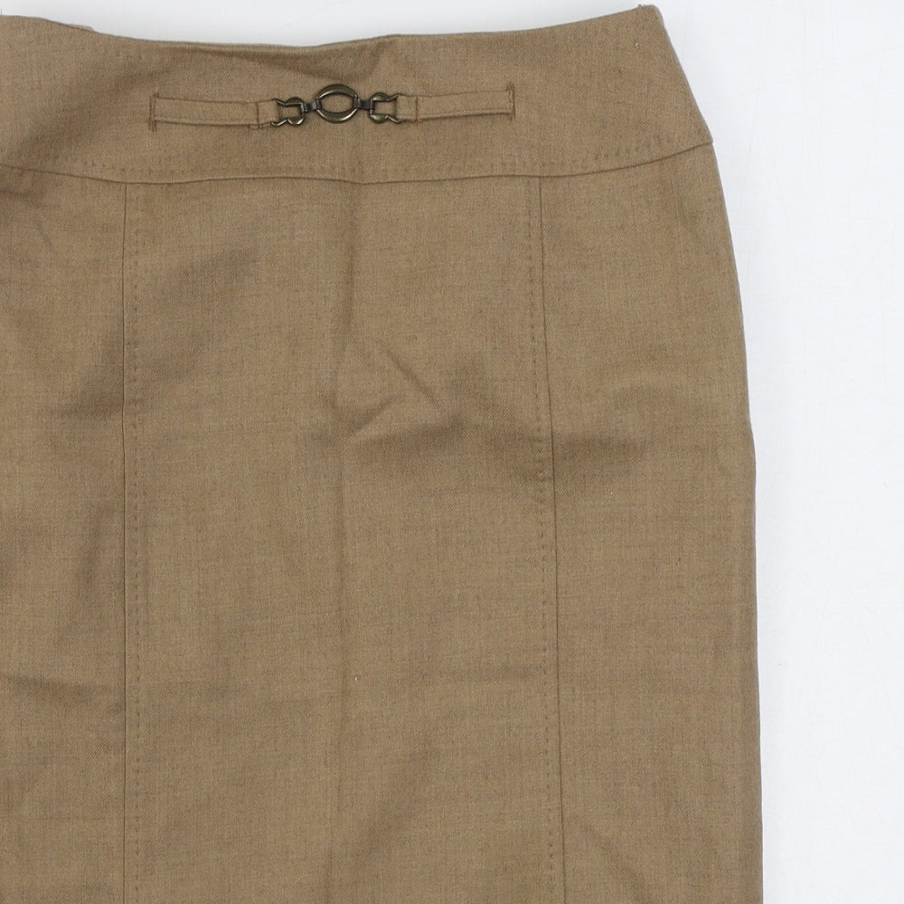 Eastex Womens Beige  Wool Straight & Pencil Skirt Size 12   Zip
