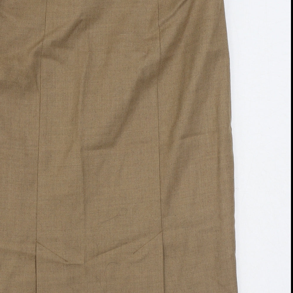 Eastex Womens Beige  Wool Straight & Pencil Skirt Size 12   Zip