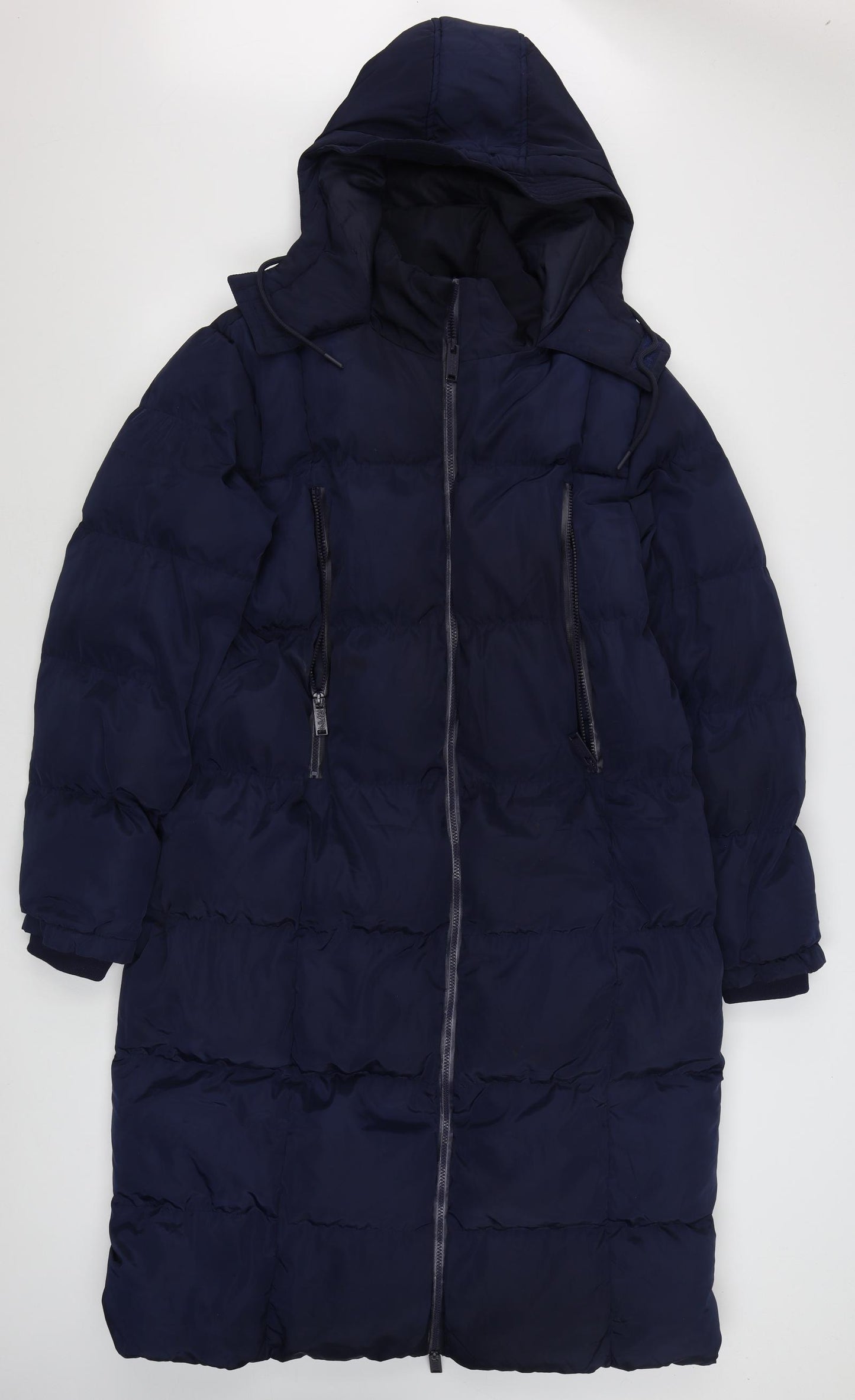 BOOHOO MAN Mens Blue   Parka Coat Size L  Zip