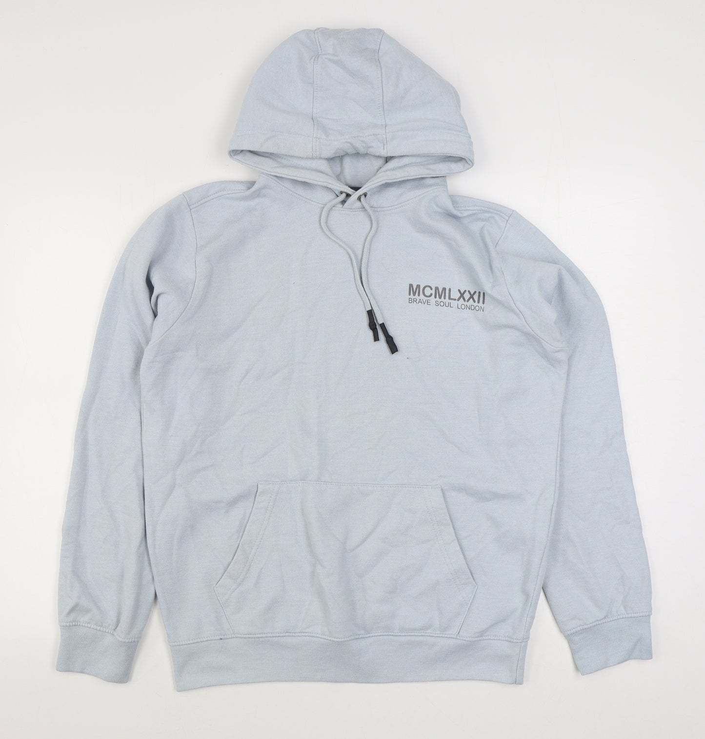 Brave Soul Womens Blue  Cotton Pullover Hoodie Size M  Pullover