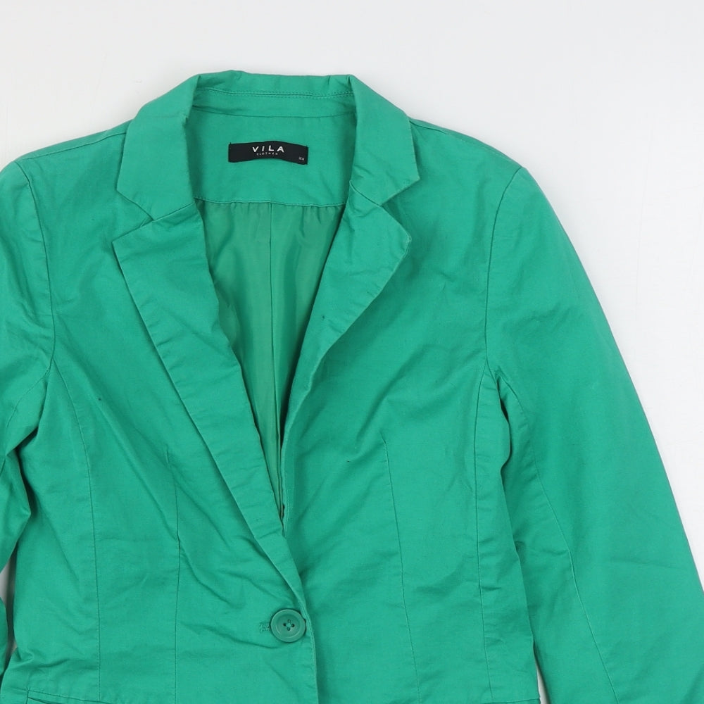 VILA Womens Green   Jacket Blazer Size XS  Button