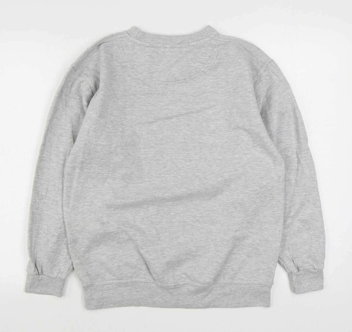 Active Sweat Mens Grey  Cotton Pullover Sweatshirt Size S   - Christmas Jumper