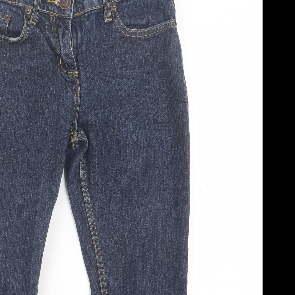 Denim & Co. Womens Blue  Cotton Bermuda Shorts Size 8 L18 in Regular Button