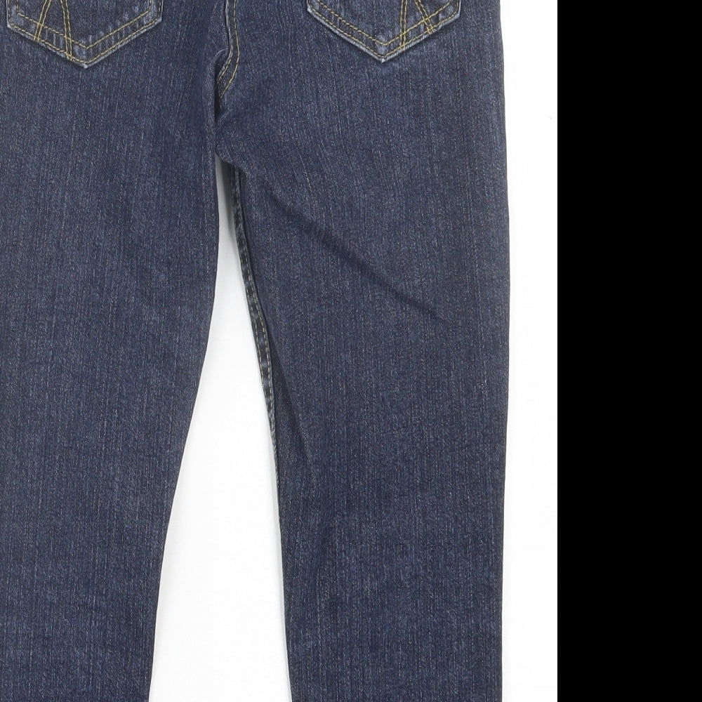 Denim & Co. Womens Blue  Cotton Bermuda Shorts Size 8 L18 in Regular Button