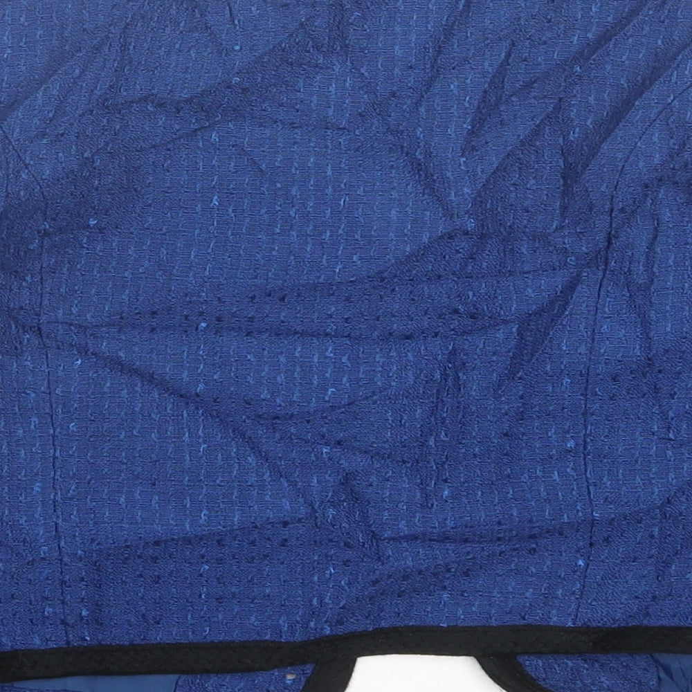 H&M Womens Blue   Jacket Blazer Size 8  Hook & Eye