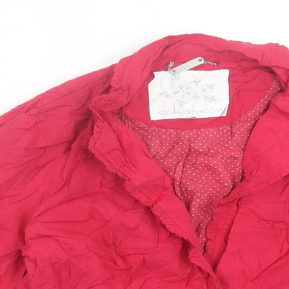RJR.John Rocha Womens Pink   Jacket Blazer Size 12  Button