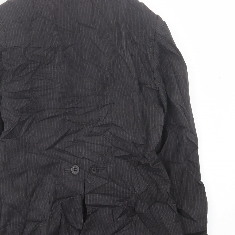 NEXT Womens Black Striped  Jacket Blazer Size 10  Button