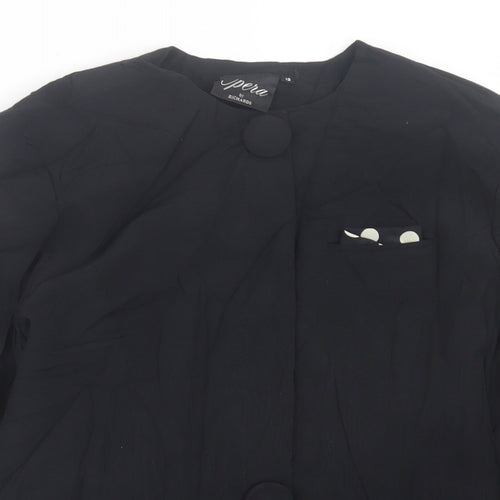 Richards Womens Black   Jacket Blazer Size 12  Button