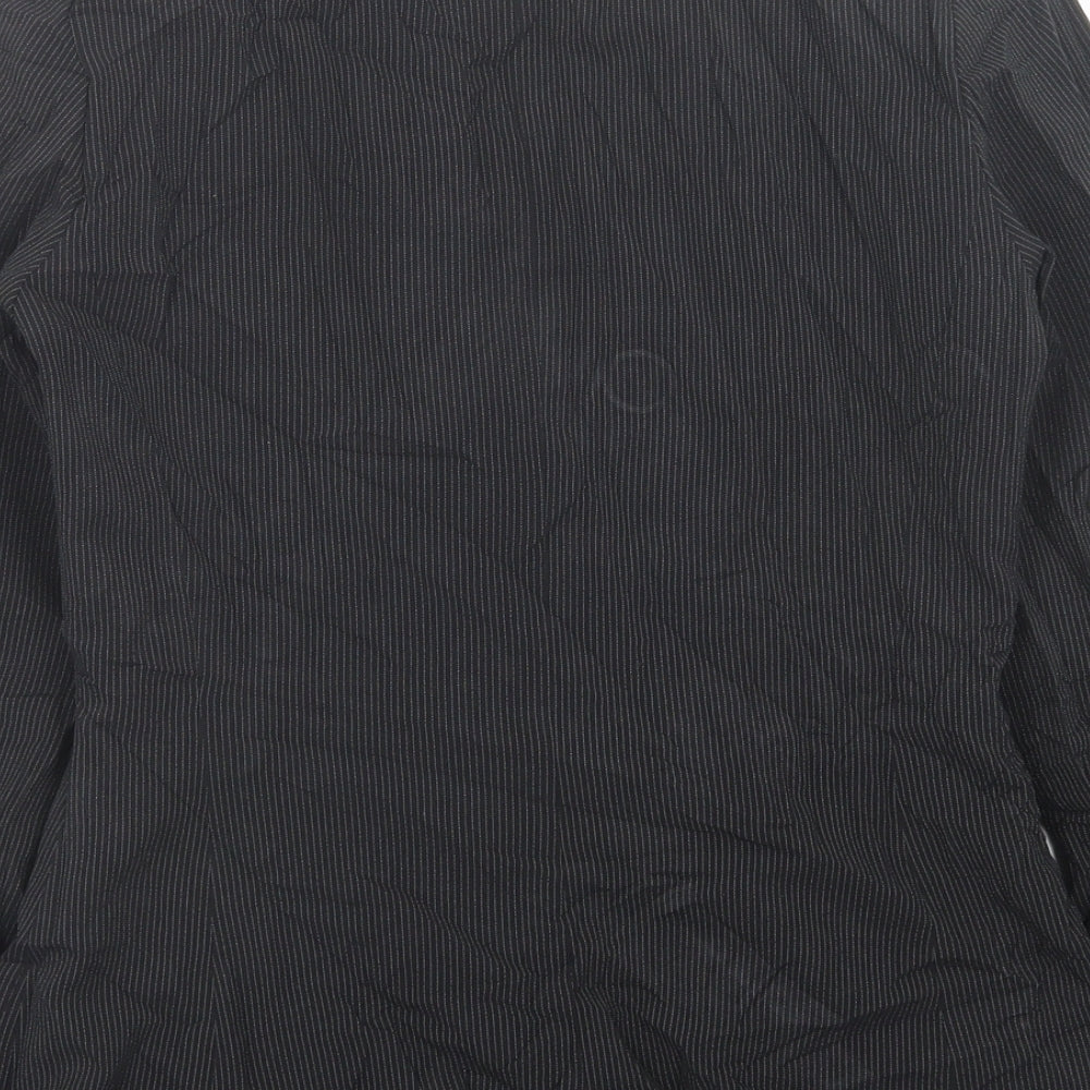 NEXT Womens Black Striped  Jacket Blazer Size 8  Button