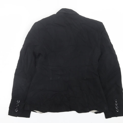 NEXT Womens Black   Jacket Blazer Size 10  Button