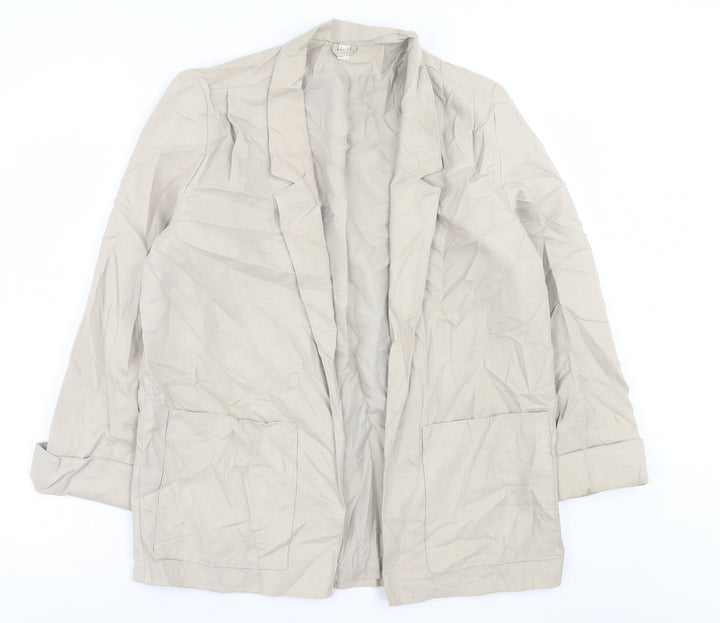 Miss Smith Womens Beige Jacket Blazer Size 10