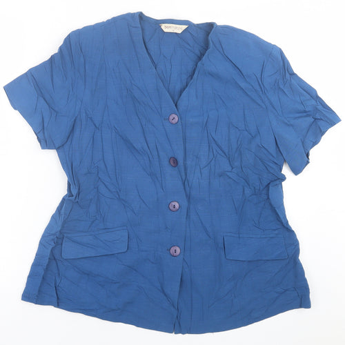 Bonmarché Womens Blue   Jacket Blazer Size 18  Buckle