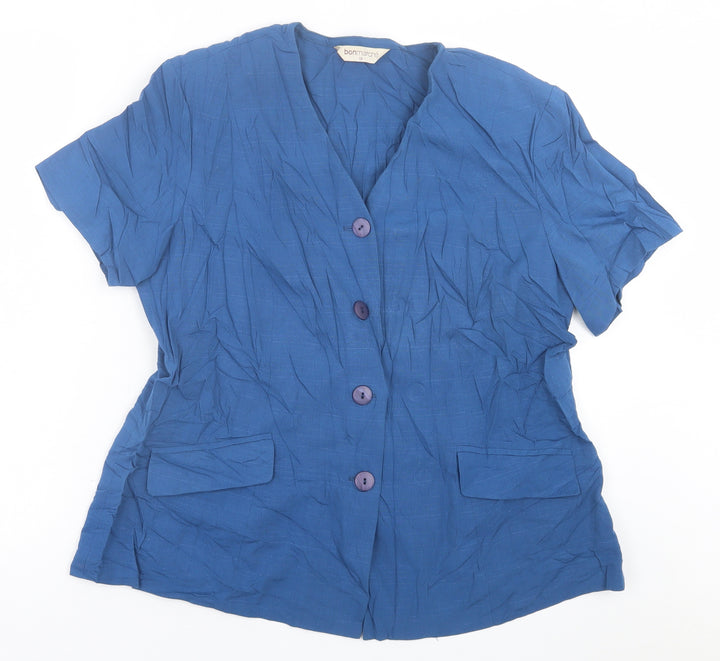 Bonmarché Womens Blue   Jacket Blazer Size 18  Buckle
