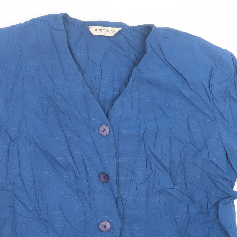Bonmarché Womens Blue   Jacket Blazer Size 18  Buckle