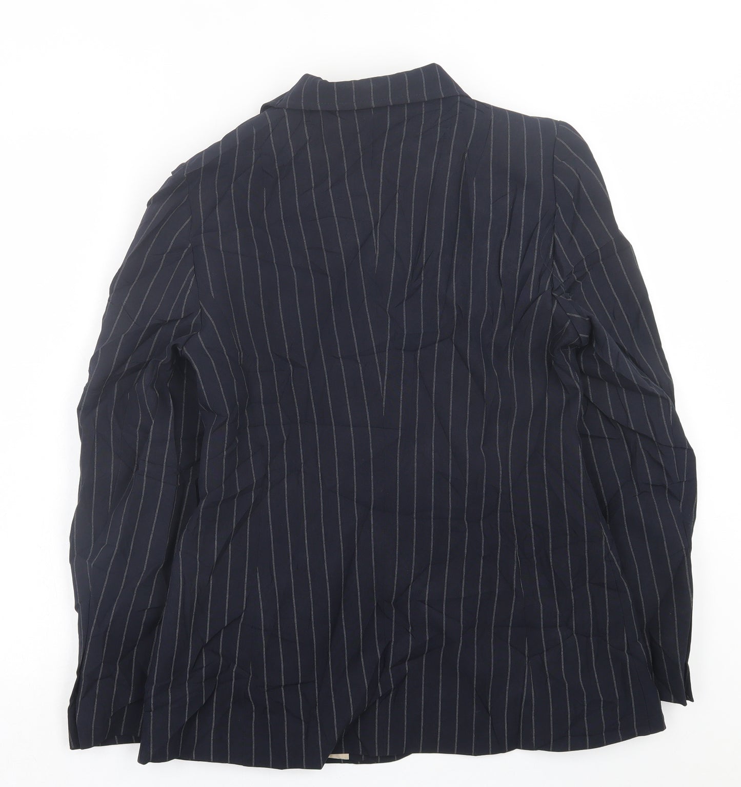 Dorothy Perkins Womens Blue Striped  Jacket Blazer Size 14  Button