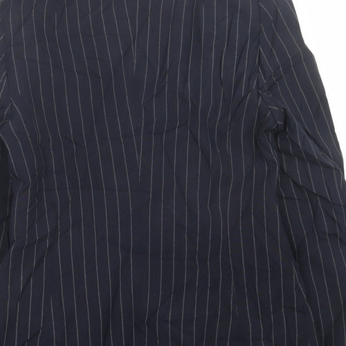 Dorothy Perkins Womens Blue Striped  Jacket Blazer Size 14  Button