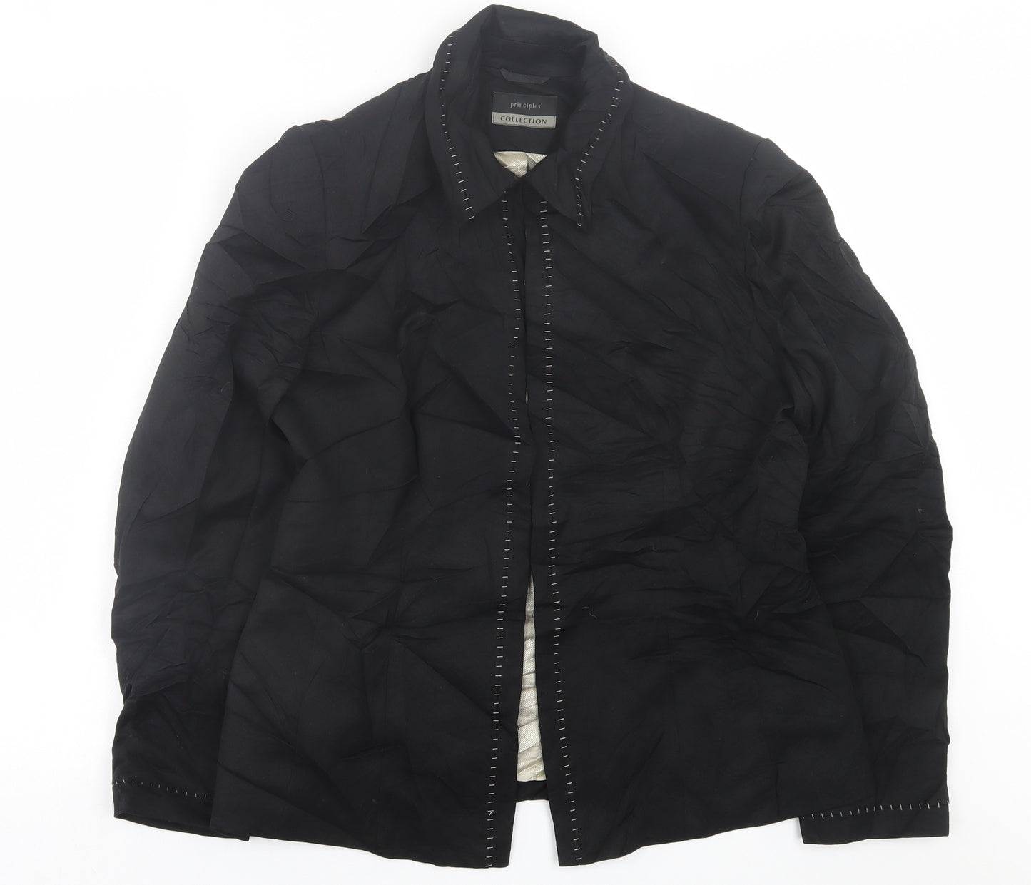 Principles Womens Black   Jacket Blazer Size 14  Hook & Eye