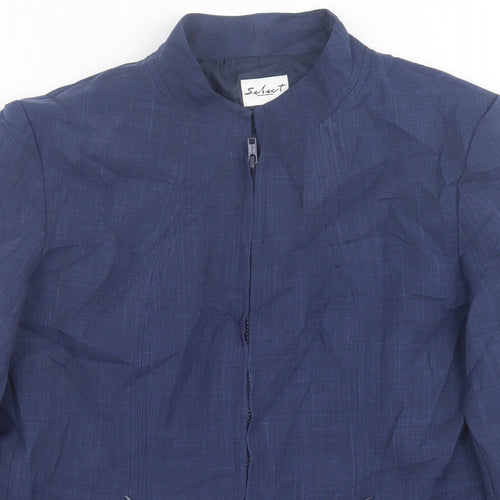 Select Womens Blue   Jacket Blazer Size 12  Zip