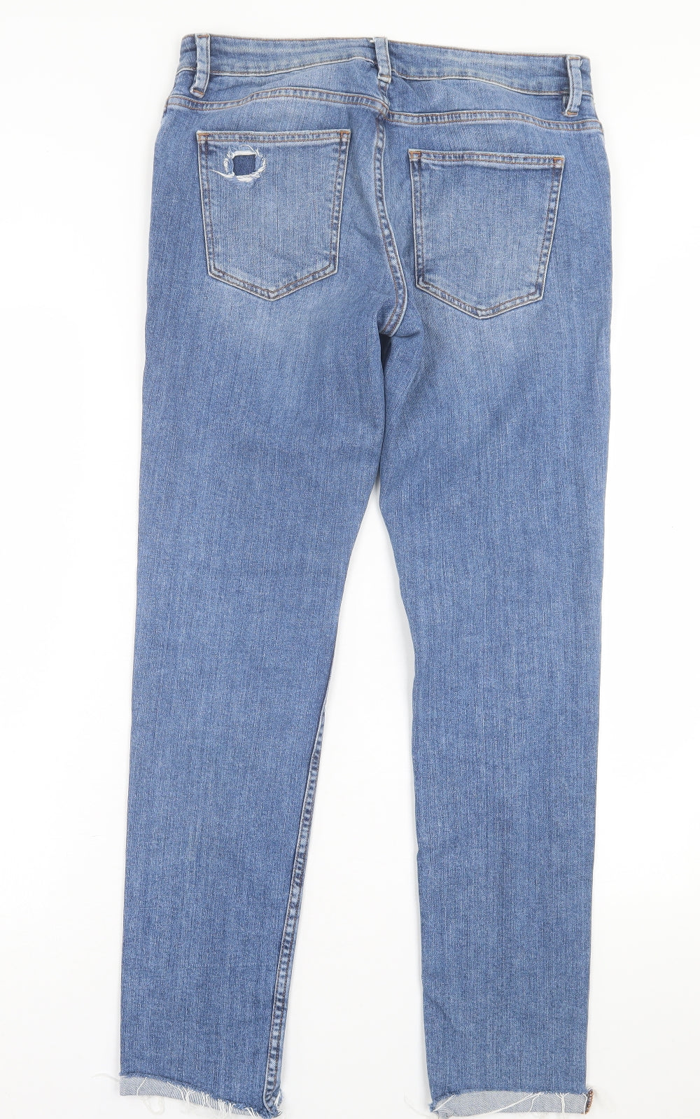 ASOS Mens Blue  Viscose Straight Jeans Size 28 in L34 in Regular Button