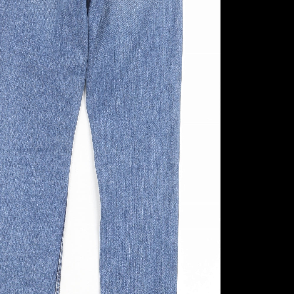 ASOS Mens Blue  Viscose Straight Jeans Size 28 in L34 in Regular Button