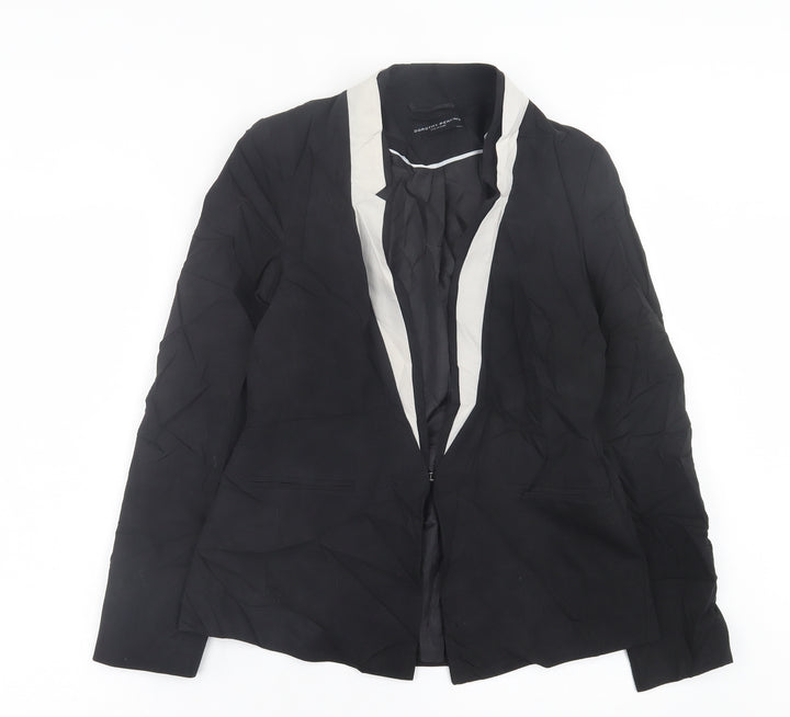 Dorothy Perkins Womens Black   Jacket Blazer Size 12  Hook & Eye