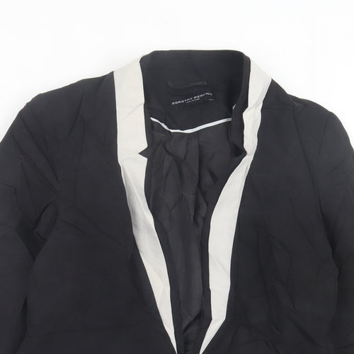 Dorothy Perkins Womens Black   Jacket Blazer Size 12  Hook & Eye