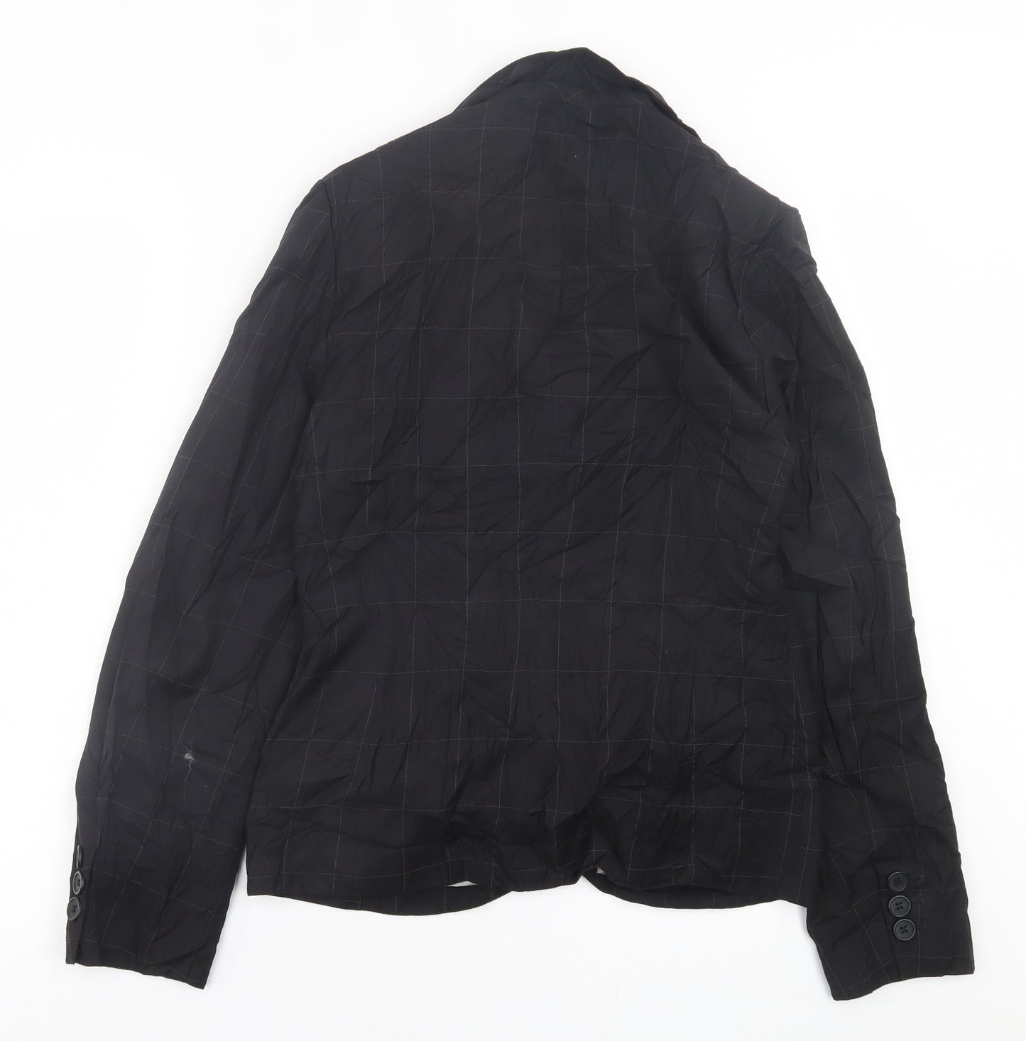 Dorothy Perkins Womens Black Check  Jacket Blazer Size 12  Button
