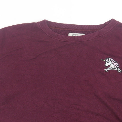 Pull&Bear Womens Purple  Polyester Pullover Sweatshirt Size M  Pullover