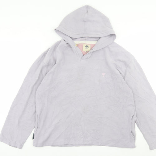 Preworn Womens Purple  Cotton Pullover Hoodie Size 16  Pullover