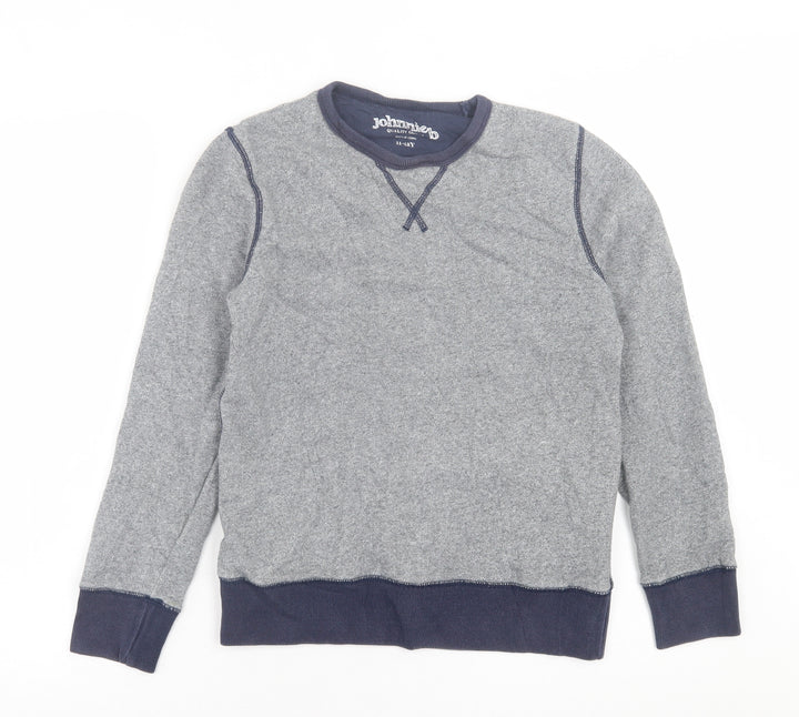 Johnnie B Boys Grey  Cotton Pullover Sweatshirt Size 11-12 Years  Pullover