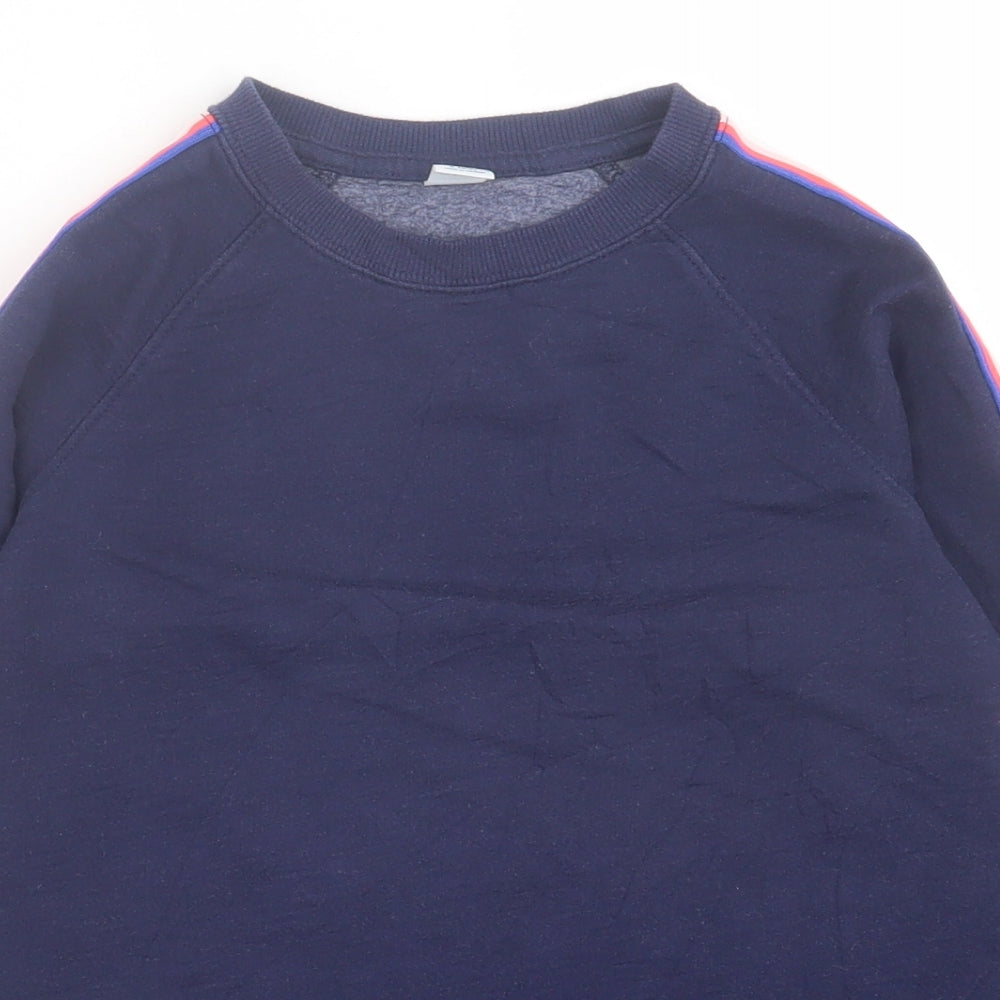 Old Navy Girls Blue Striped Cotton Pullover Sweatshirt Size 6-7 Years  Pullover